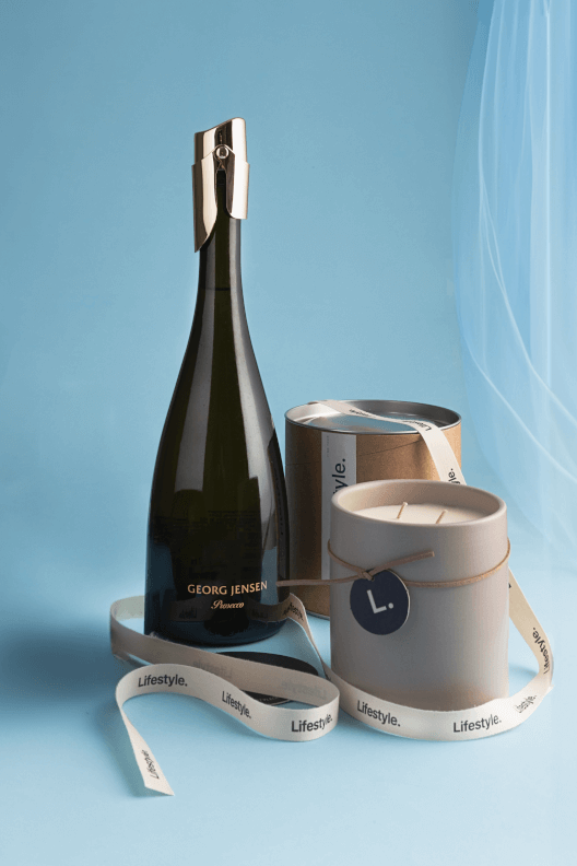 CHAMPAGNE, DIFFUSER &amp; LARGE CANDLE